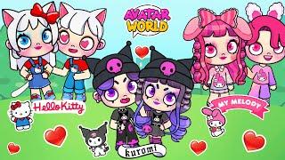 MY MELODY, KUROMI, HELLO KITTY Evlendi! Avatar World’de Zengin Ve Fakir Çift! Toca Life Hikayesi