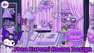 FREE KUROMI House Design in Avatar World  | Sanrio-Inspired Cute & Aesthetic Room Tour!