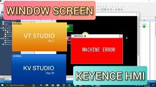 VT Studio : Window Screen Keyence HMI Simulation connected with KV Studio PLC Software