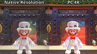 Super Mario Odyssey Native Resolution VS PC 4K (YUZU) RX 6700 XT