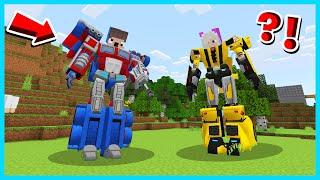 MIPAN & ZUZUZU 24 JAM JADI ROBOT TRANSFORMER DI MINECRAFT SURVIVAL! MENJADI SUPER KUAT