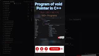 program of void pointer in C++| #shorts #ytshorts #youtubeshorts #music #ai #coding #reels #trending