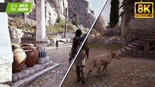 Assassin's Creed Odyssey Comparison PhotoRealistic Ray Tracing Vs Vanilla | Ultra Settings