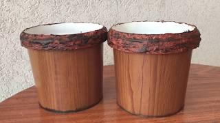 295. Цветочные горшки из майонезного ведерка. Flower pots with own hands