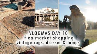 flea market shopping *vintage rugs, dresser & lamps* | VLOGMAS DAY 10