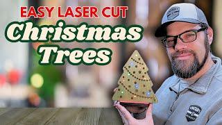 Laser Cut LED lit Christmas Trees