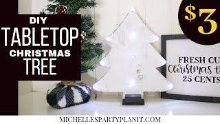 DIY $3 Tabletop Christmas Tree - Dollar Tree DIY - Craft with Me!