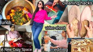 A productive day in my life, cleaning hacks,room makeover,paneer recipe, video shoot & editing.