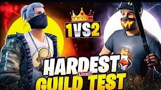 "1v2 Guild Test LIVE! | Free Fire Intense Challenge ️ -Join Now!"#FreeFireLive #GuildTestChallenge