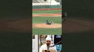 Baseball mound interrupts a cricket match, a breakdown #cricket #baseball #sports #funny #fail