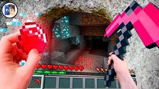 Minecraft RTX in Real Life POV MOVIE Realistic Cave in Minecraft Survival vs Real Life Texture Pack