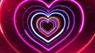 4K Abstract Neon Lights Hearts Tunnel VJ Motion Background || Free VJ Loops || 4K VJ Loops