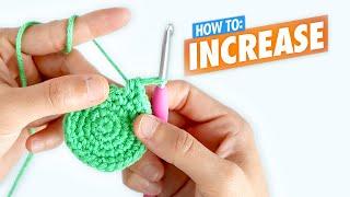 How To Crochet: Making an Increase (Inc, Hdc Inc, Dc Inc, Tr Inc) - Beginner Amigurumi Tutorial