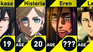 Age Comparison of Attack on Titan Characters