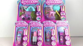 Mini Barbie Land Reveal Dolls, Jeep & Yacht: Lipstick, Color, Cutie & Pop Reveal Unboxing #barbie