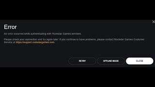 How to fix An error occurred while authenticating with Rockstar Games services in Windows 11