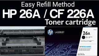 How to Refill HP 26A or CF 226A Toner cartridge (easy method step by step)