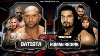 roman regins vs batista raw may 12 2014 match card