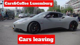 Supercars Leaving Cars & Coffee Luxembourg 07/2017 - Revs - Explosive Exhausts & Much More!!!