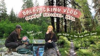 backpacking vlog in olympic national park (hoh rainforest) | spring weekend diaries