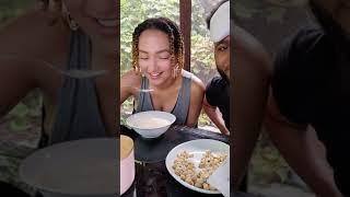 Wifey drinks Nigerian Garri for the first time.