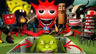 ALL NEW MONSTERS SIZE COMPARISON vs GIANT PIT with LIN GAN MELON.EXE in Garry's Mod