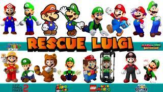 Evolution of Mario Rescues Luigi in Super Mario Bros Games and LEGO