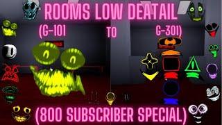 Rooms low detail (G-101 to G-301)(800 subscriber special)