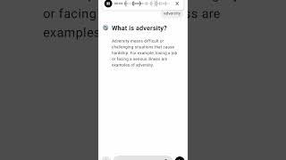 What is adversity?