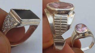 silver Ring design for Men | Ring Designs with stones | razik jewelleries