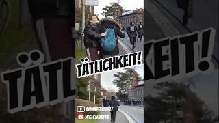 Tätlichkeit gegen Weichreite @SchmidtkesWelt Göttingen Querdenker & Antifa 1.2.25