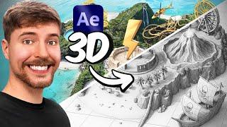 Create 3D Animations like Mr. Beast in Adobe After Effects | Hindi