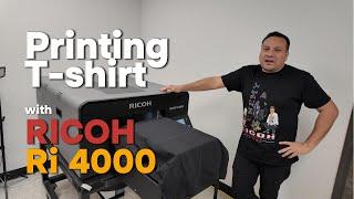 Full T-shirt Printing Process: RICOH Ri 4000 DTG/DTF Printer Tutorial