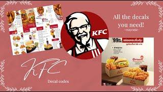 KFC decal codes bloxburg! Menu, logo and much more! || rxsycutie