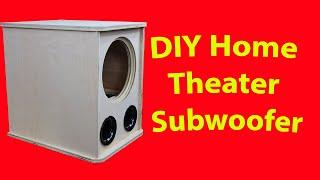 DIY Home Theater Subwoofer Build [Birch Plywood, and Pocket Holes, DIY]
