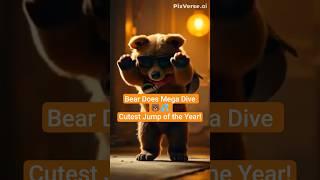Bear Does Mega Dive  | Cutest Jump of the Year!