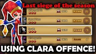 USING CLARA! in Top 4 - Last Siege of the season - Summoners War