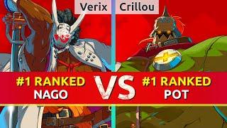 GGST ▰ Verix (#1 Ranked Nagoriyuki) vs Crillou (#1 Ranked Potemkin). High Level Gameplay