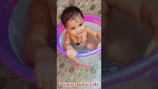 baby girl cute funny video#bathing video#viral#shorts#