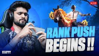 RANK PUSH TO CONQUEROR | BACK TO BACK CHICKEN DINNER ONLY! | BGMI LIVE