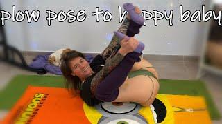 SHORT CLIPS: plow pose to happy baby pose transition