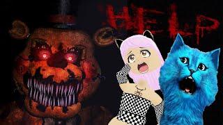 играем за аниматроников против охранников! барсоня и котенок лайк в фнаф!  fnaf roblox