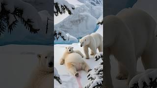 Rescue a pregnant polar bear #polarbearrescue #wildwonders #arcticwildlife #pregnantanimals