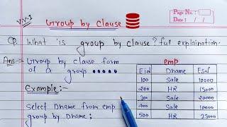 group by clause in sql | Oracle Database