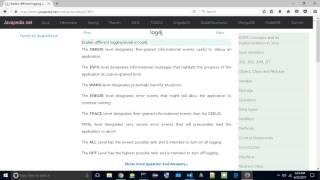 Explain different logging levels in log4j. | javapedia.net