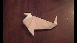 Морской котик  из бумаги оригами тюлень Fur seal paper origami