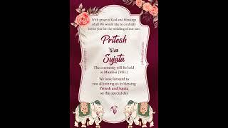 English wedding invitation video | Wedding invitation video | Video Invitation card | Save the date