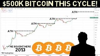 He is in Bitcoin since 2013 and now says Bitcoin is likely to hit $500k this cycle!!!