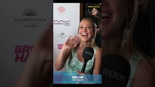 Anna Camp Saying Hi to the Camera at Premiere of Bride Hard