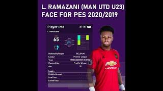 Largie Ramazani (Man United u23) Face for PES 2020/2019